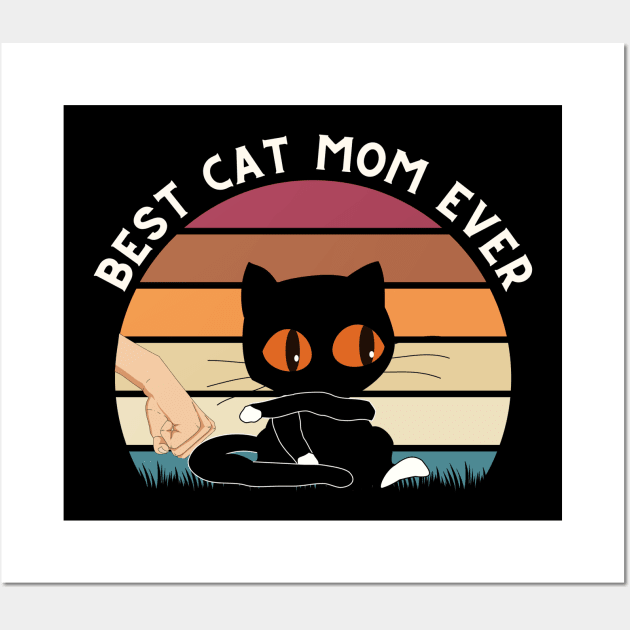 Best Cat Mom Ever Wall Art by EvetStyles